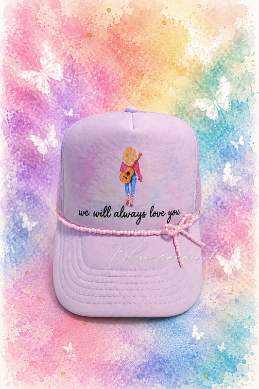Blu Coconut We Love You Lavender Trucker Hat