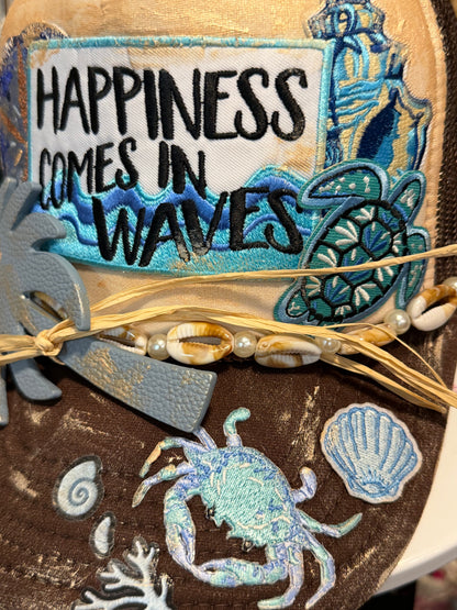 Blu Coconut Happiness Comes In Waves Trucker