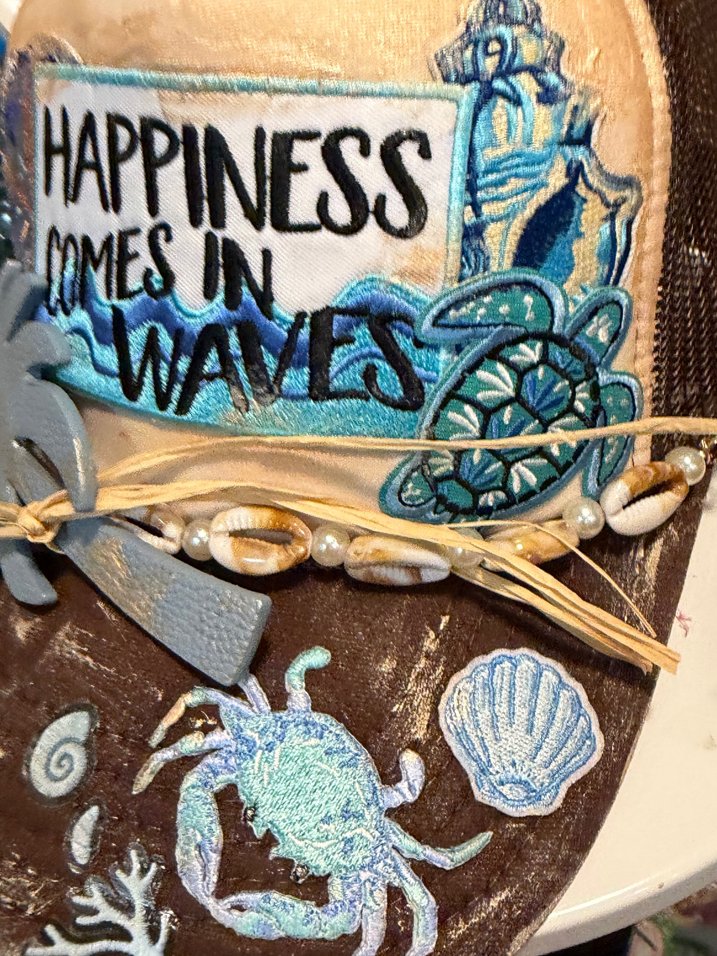 Blu Coconut Happiness Comes In Waves Trucker
