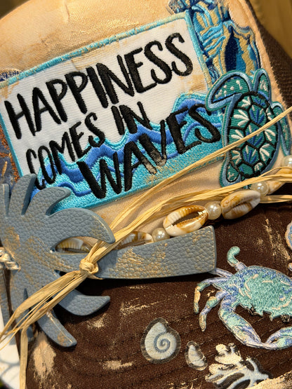Blu Coconut Happiness Comes In Waves Trucker