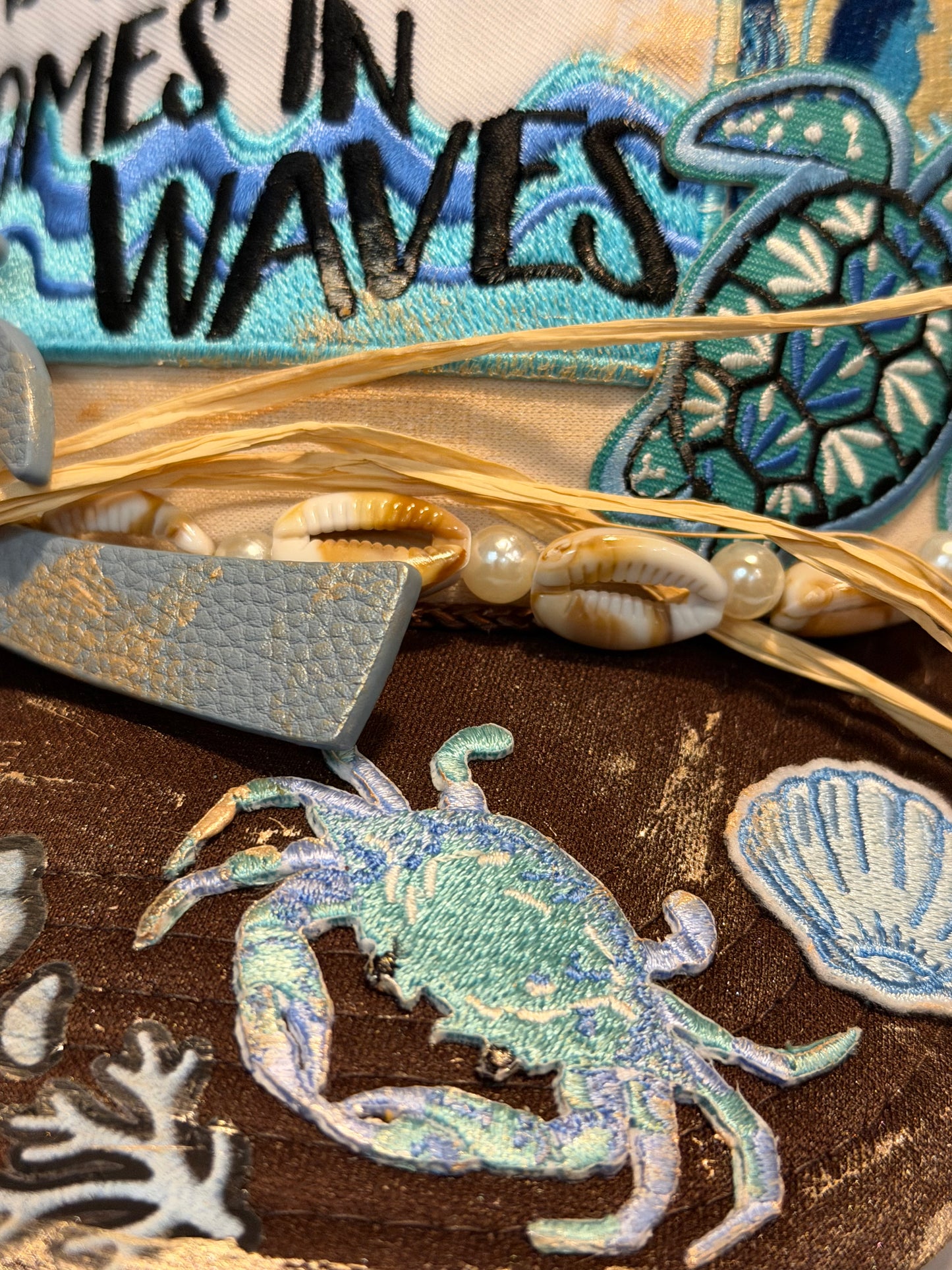 Blu Coconut Happiness Comes In Waves Trucker
