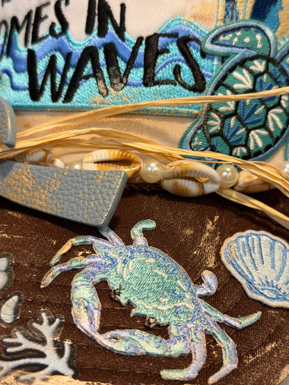 Blu Coconut Happiness Comes In Waves Trucker