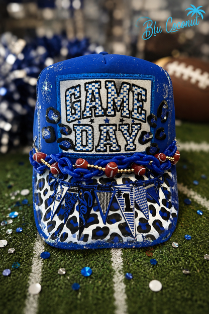 Blu Coconut Blue & White Game Day Trucker Hat