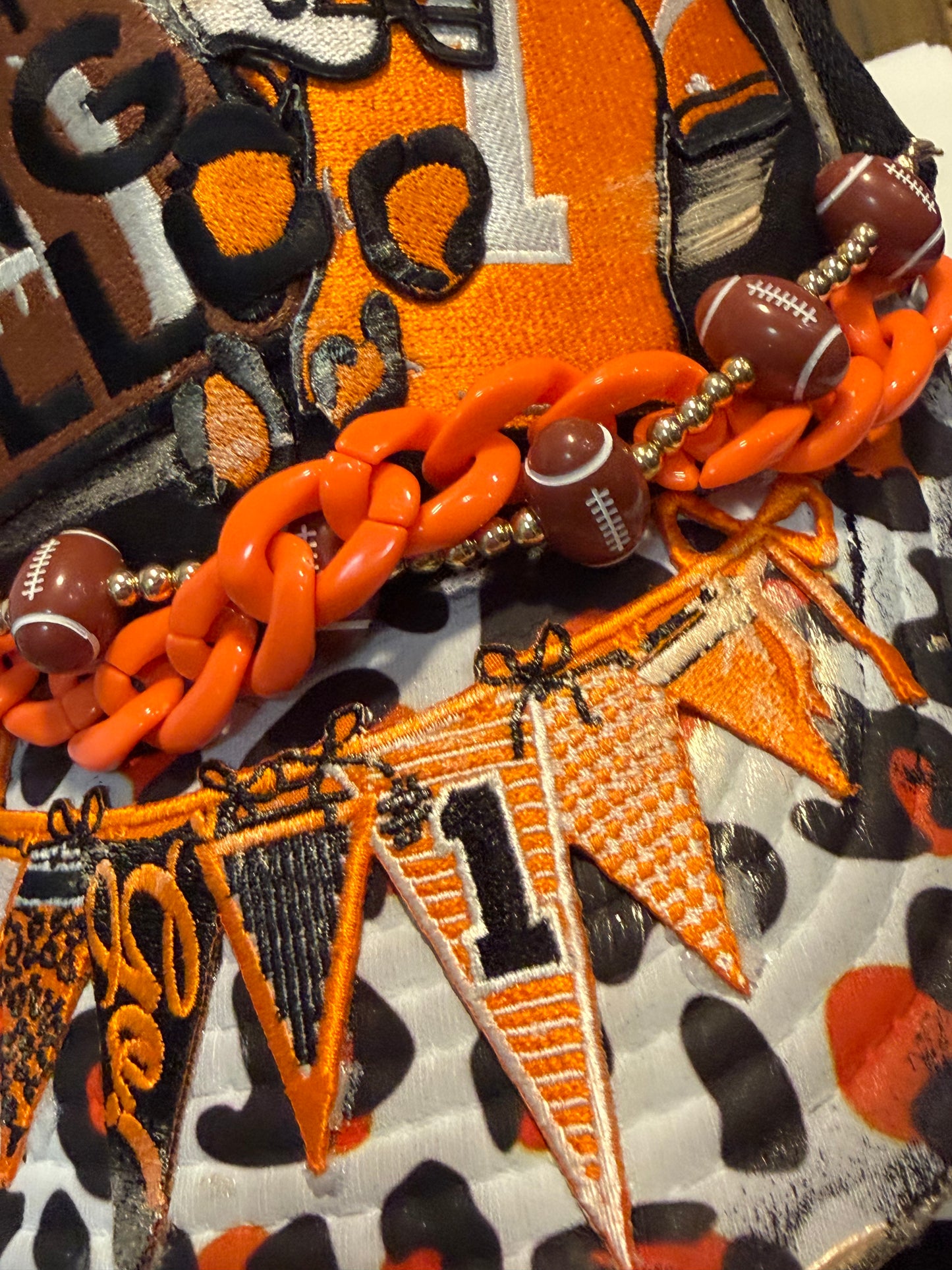 Blu Coconut Black and orange Football Game Day Trucker Hat