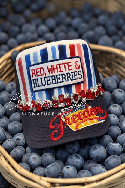 Blu Coconut 🫐🇺🇸 Red, White & Blueberries Freedom Trucker 🇺🇸🫐