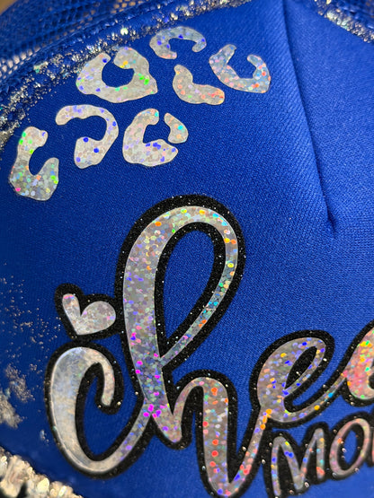 Blu Coconut Royal Blue holographic cheer Trucker Hat