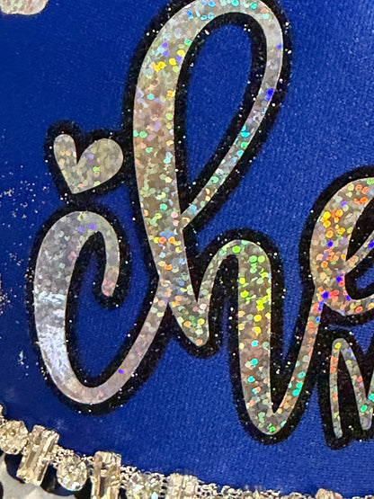 Blu Coconut Royal Blue holographic cheer Trucker Hat