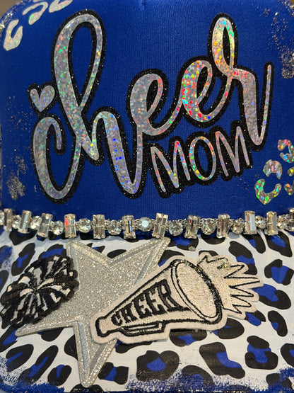 Blu Coconut Royal Blue holographic cheer Trucker Hat