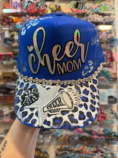 Blu Coconut Royal Blue holographic cheer Trucker Hat
