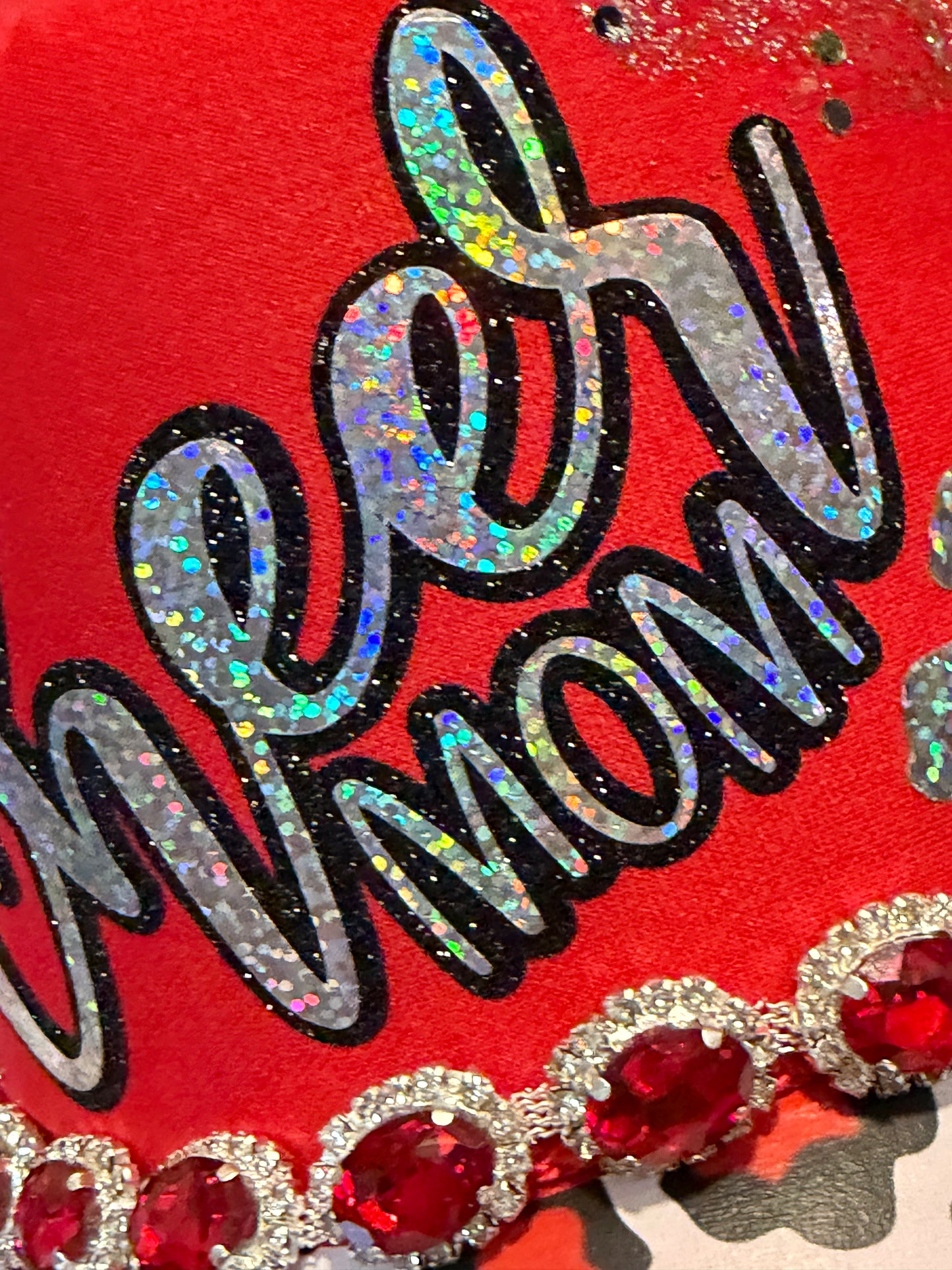 Blu Coconut Red & holographic cheer Trucker Hat
