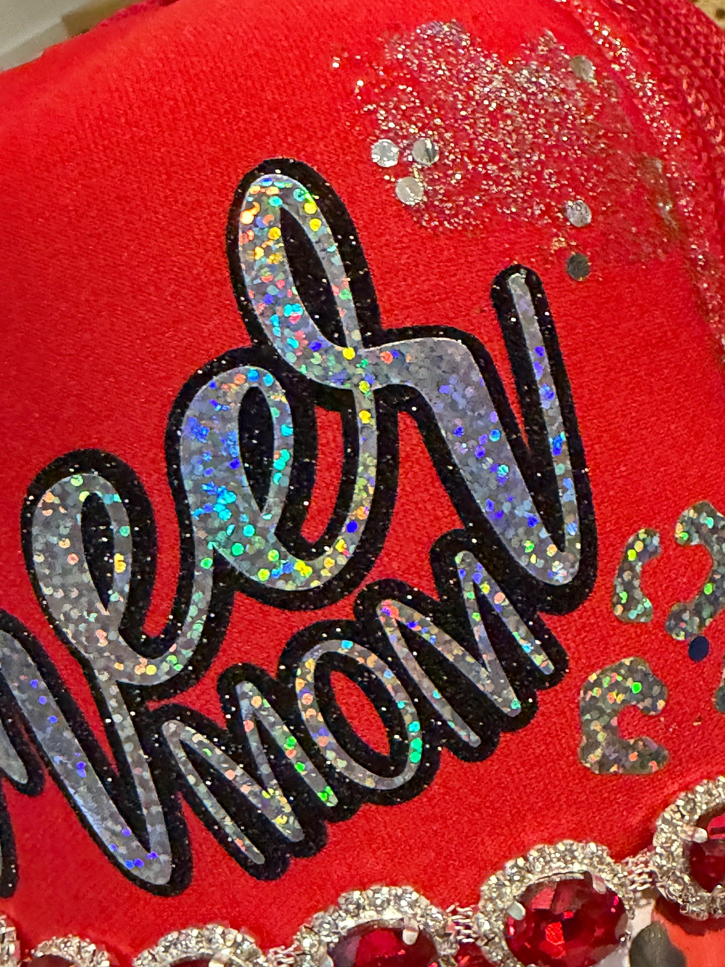Blu Coconut Red & holographic cheer Trucker Hat