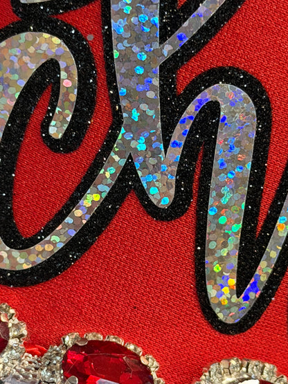 Blu Coconut Red & holographic cheer Trucker Hat