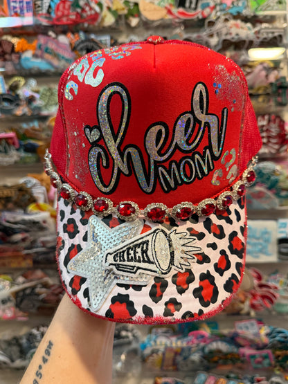Blu Coconut Red & holographic cheer Trucker Hat