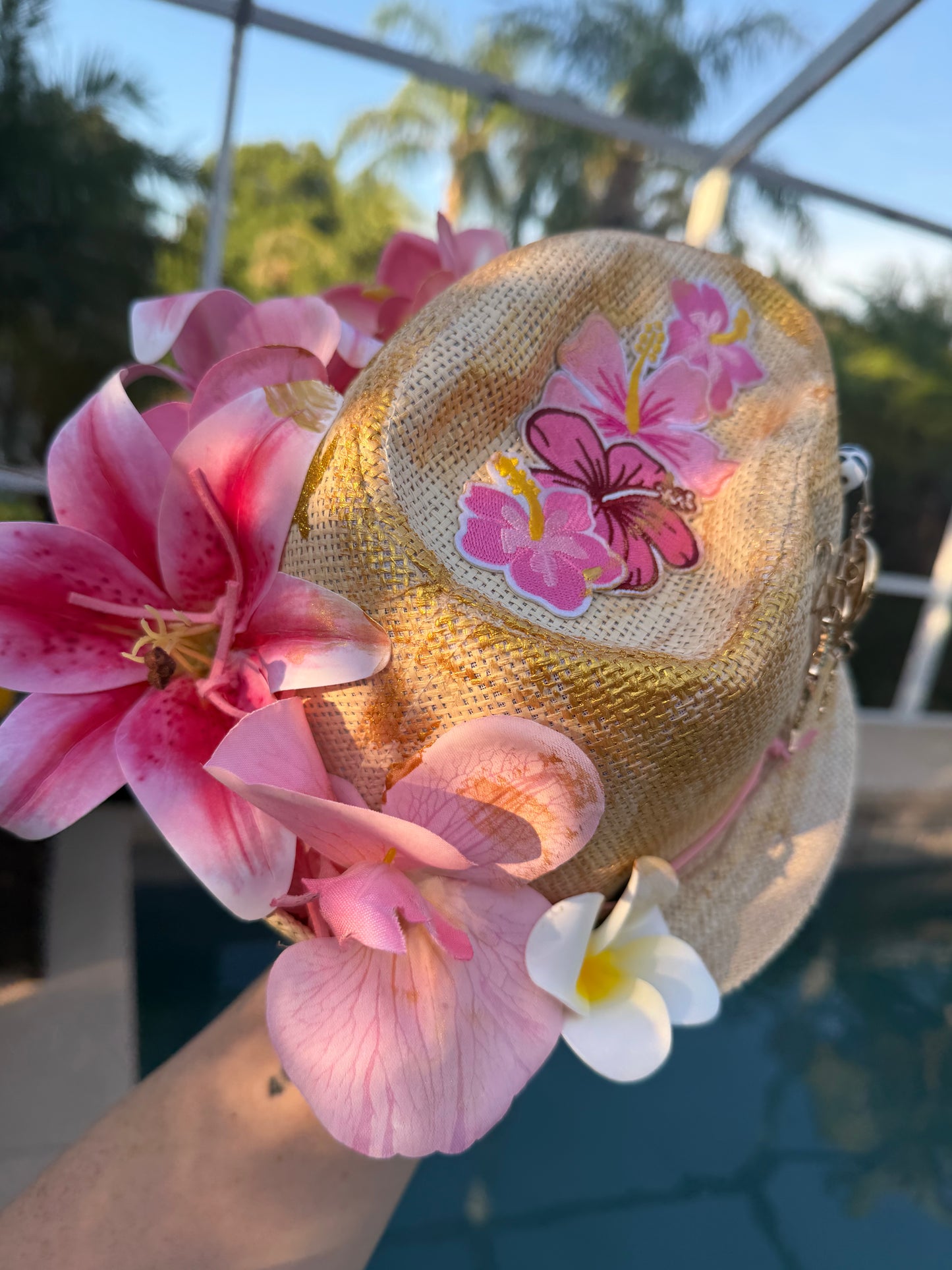 Blu Coconut 🌴 Pink Sea Turtle Luxe Straw Fedora 🌴