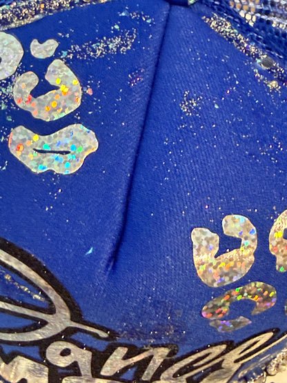 Blu Coconut Royal Blue holographic Dance Mom Trucker Hat