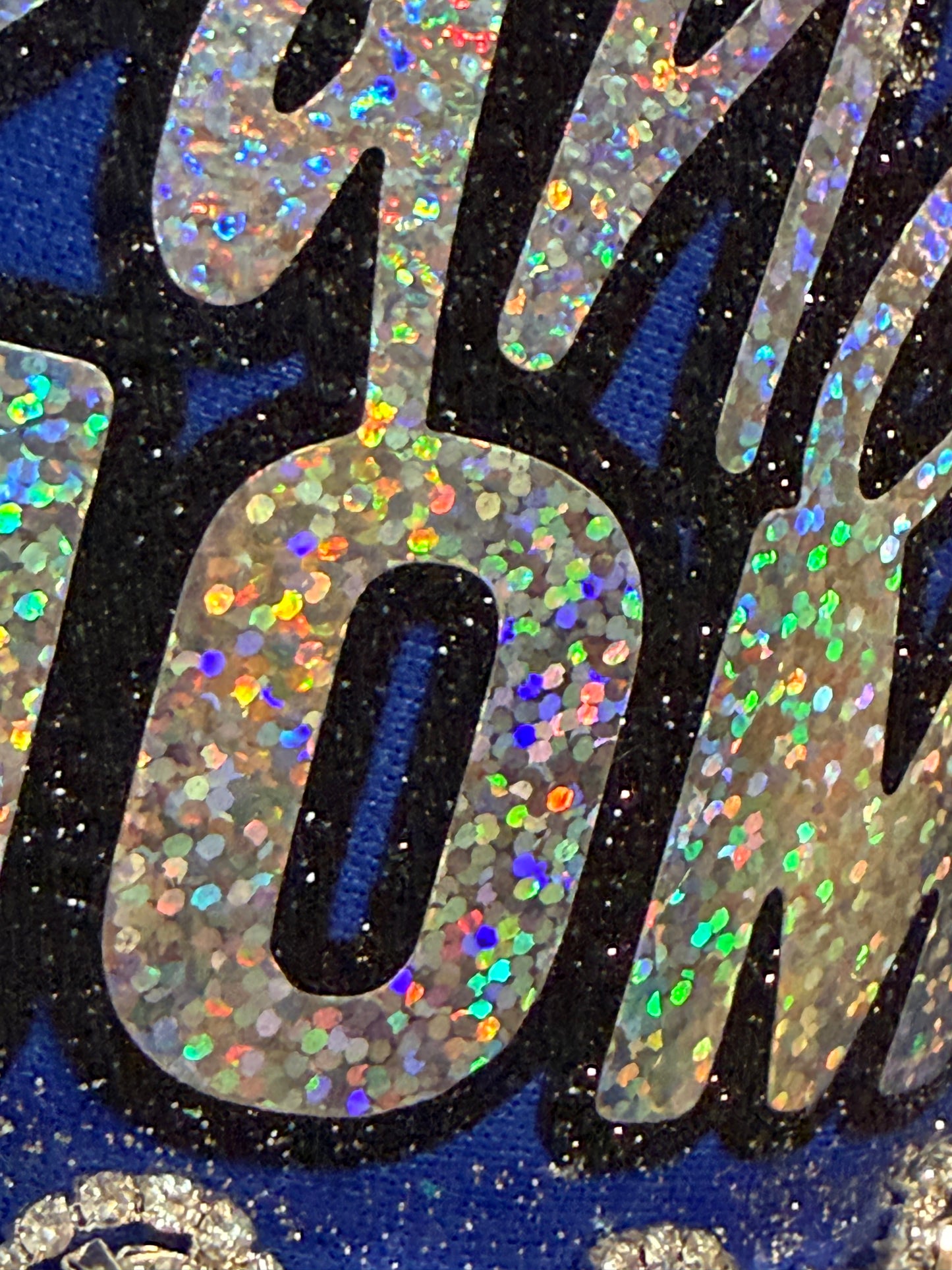 Blu Coconut Royal Blue holographic Dance Mom Trucker Hat