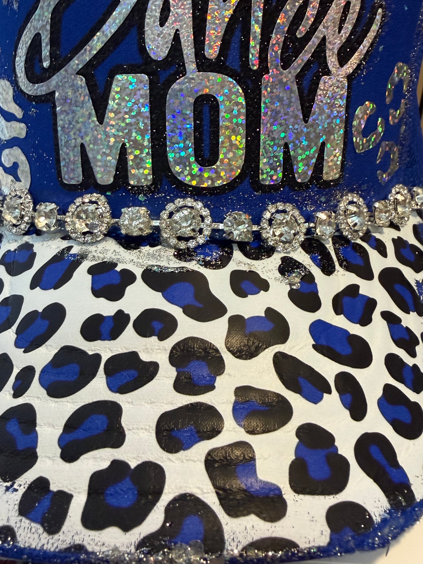 Blu Coconut Royal Blue holographic Dance Mom Trucker Hat