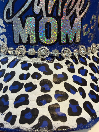 Blu Coconut Royal Blue holographic Dance Mom Trucker Hat