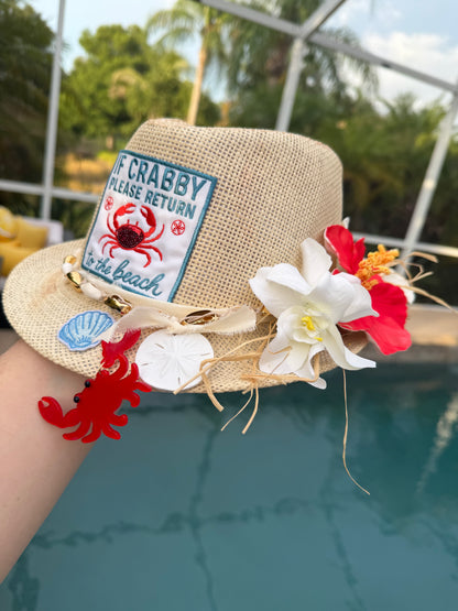 Blu Coconut 🦀 If Crabby, Please Return to the Beach Fedora 🏖️
