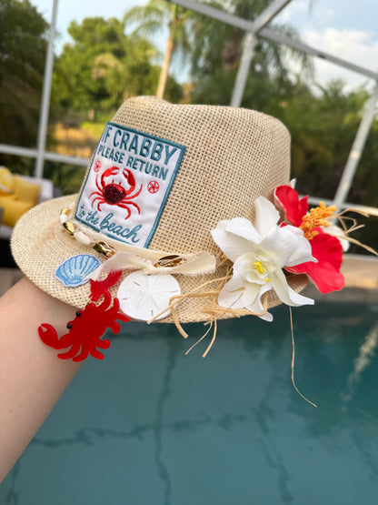 Blu Coconut 🦀 If Crabby, Please Return to the Beach Fedora 🏖️