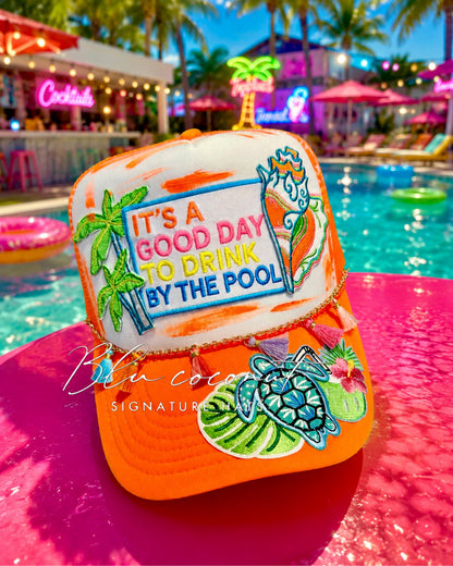 🌴 Blu Coconut It’s a Good Day to Drink by the Pool  Trucker🌴