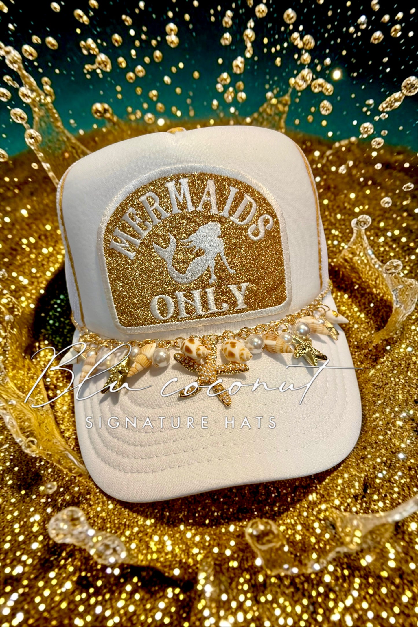 Blu Coconut Mermaids Only Trucker Hat