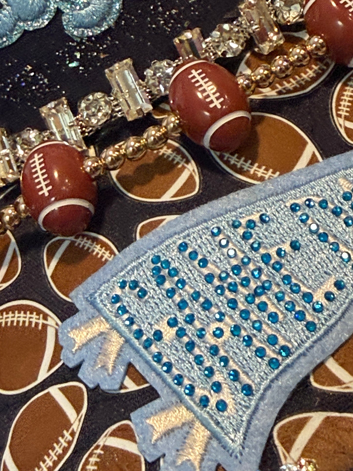 Blu Coconut black and Columbia blue Football Game Day Trucker Hat