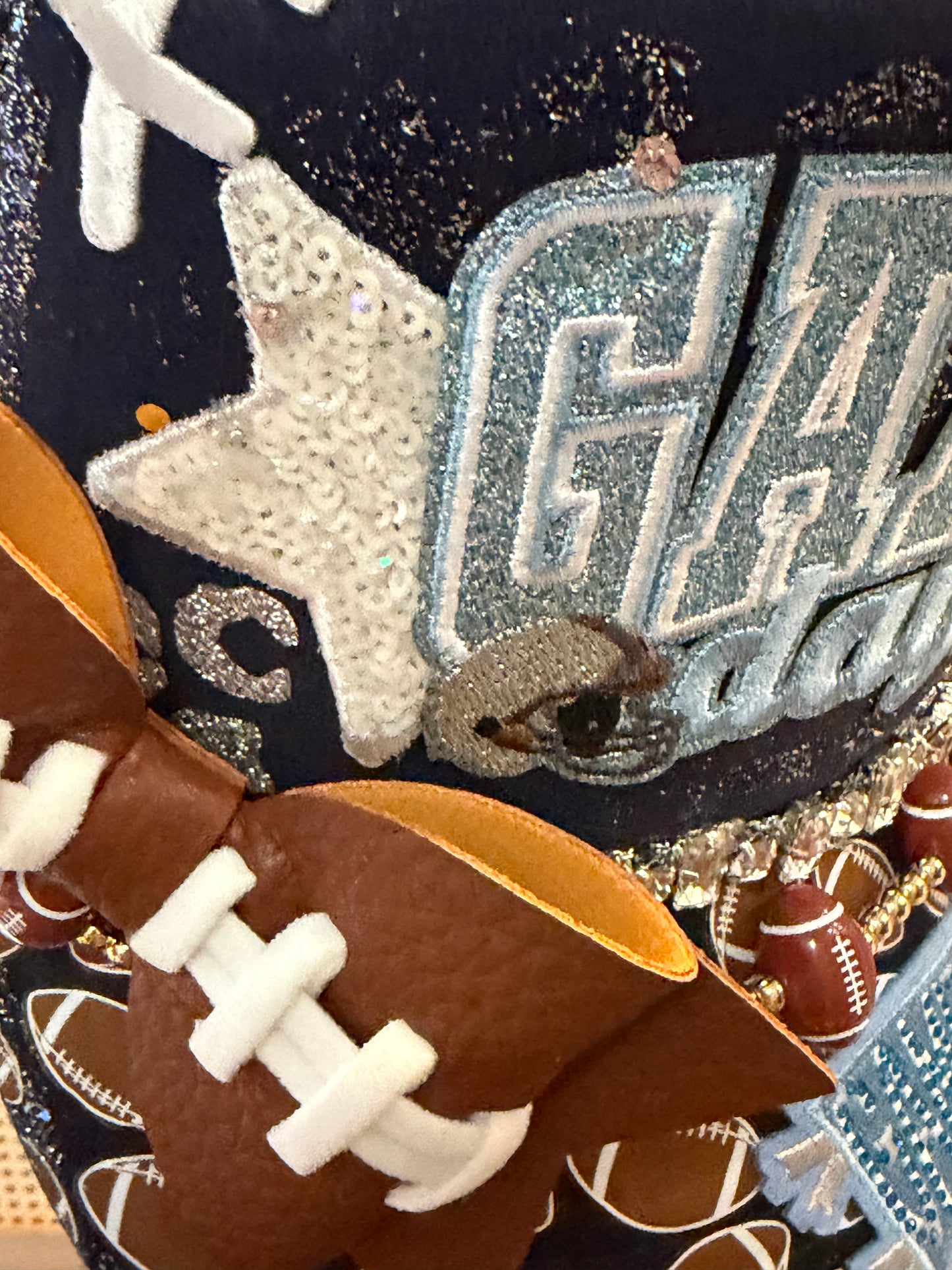 Blu Coconut black and Columbia blue Football Game Day Trucker Hat