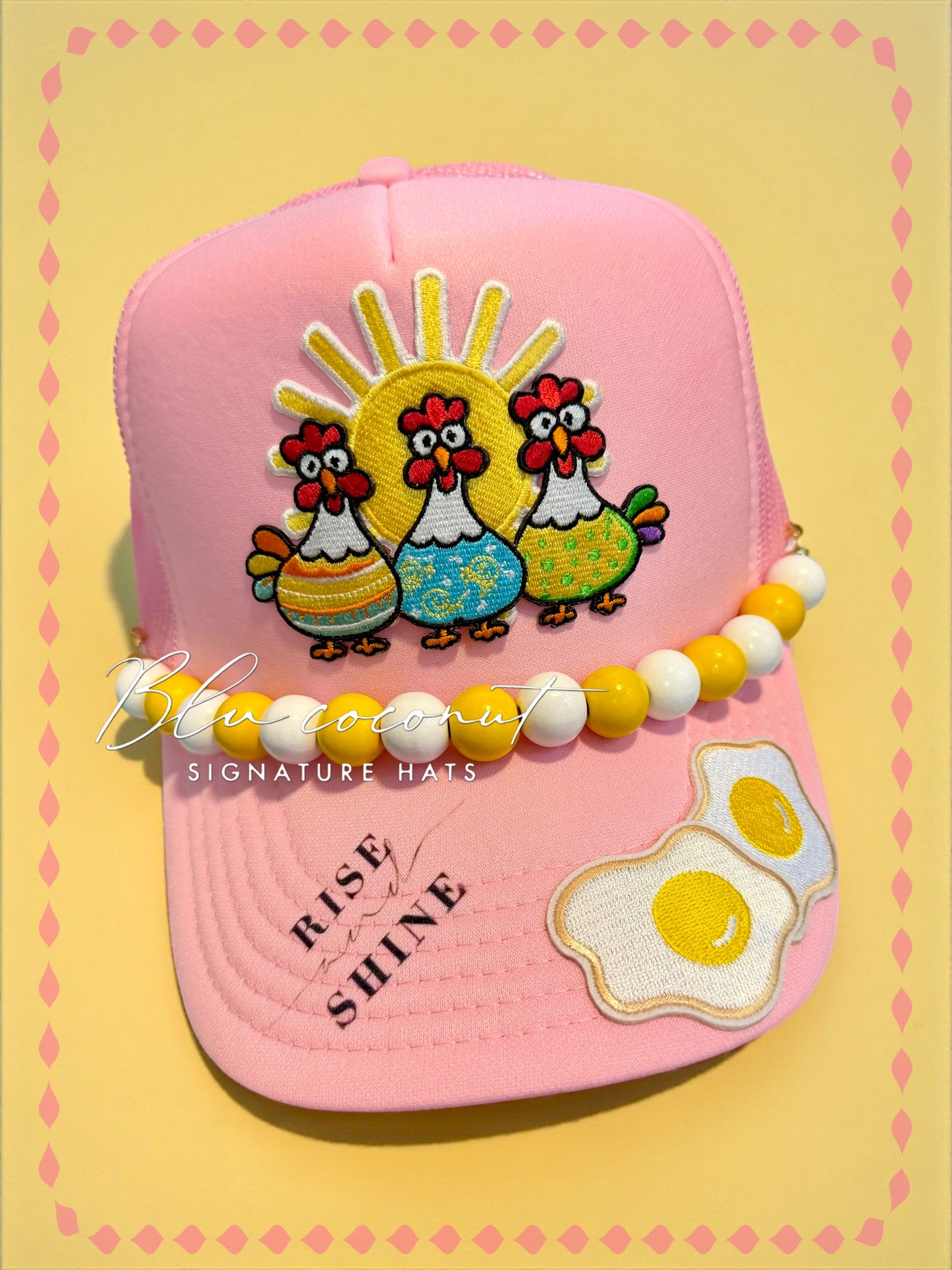 Blu coconut rise and shine chicken Trucker