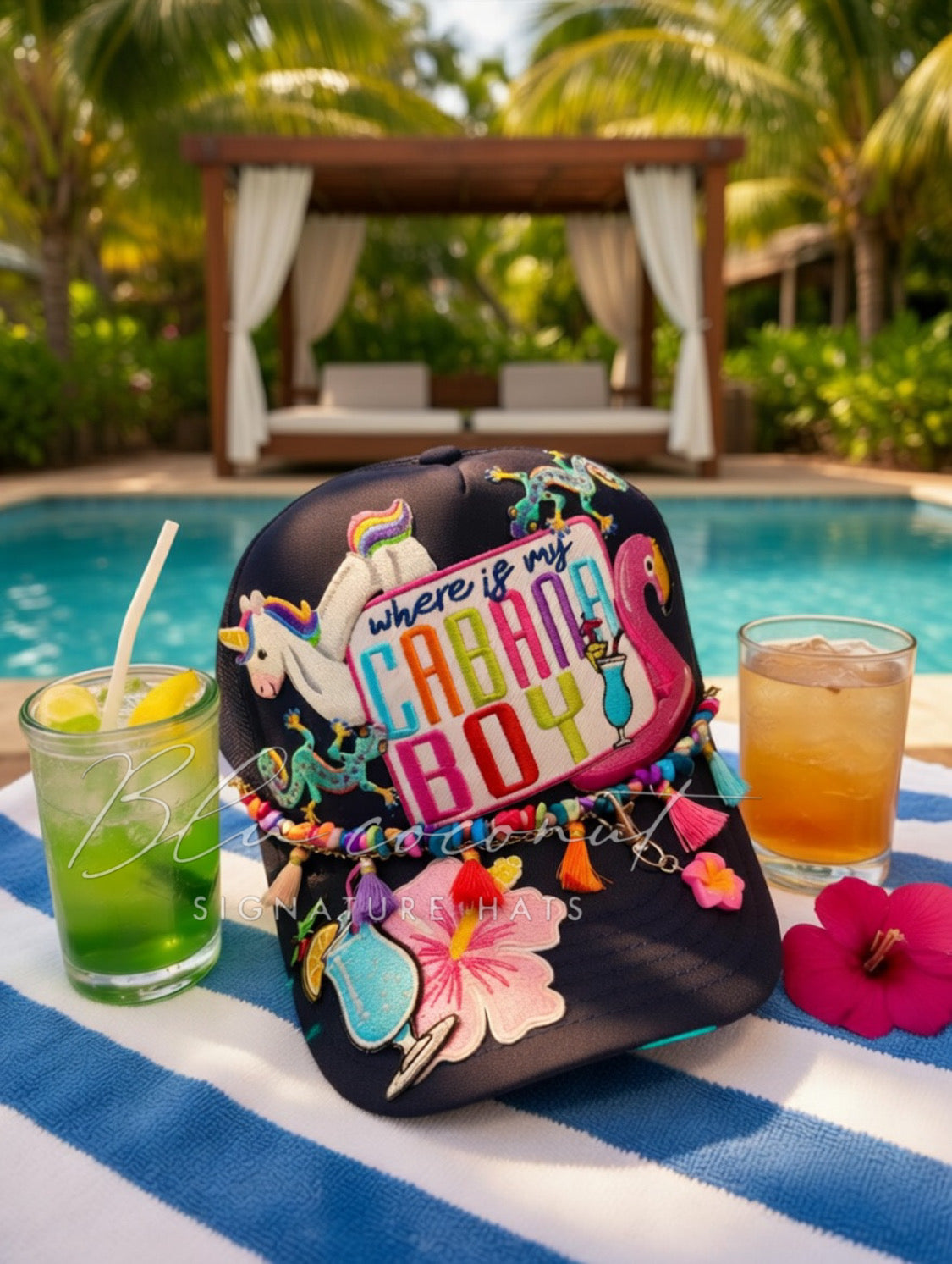 Blu Coconut Cabana Boy Trucker