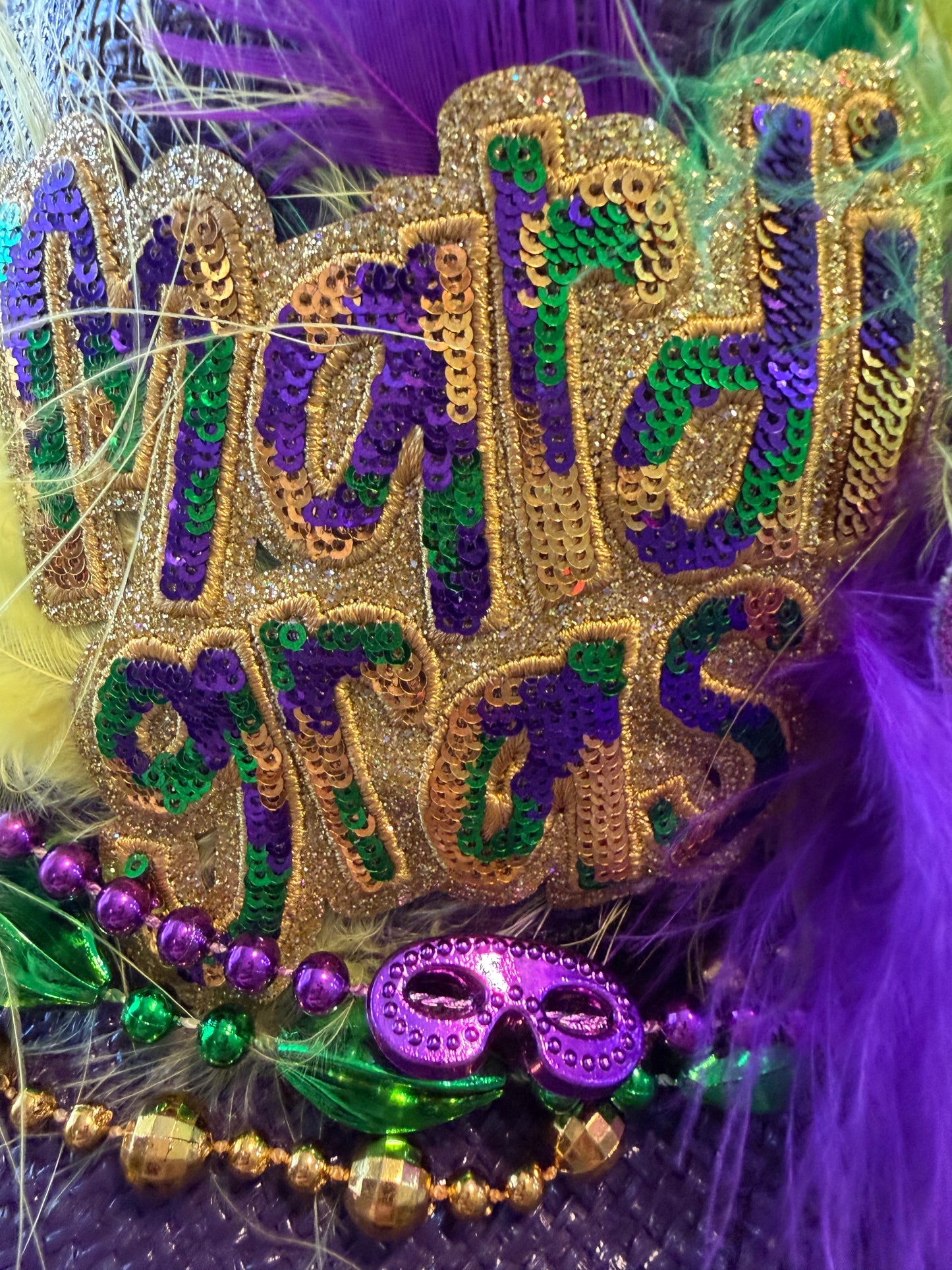 Blu Coconut Mardi Gras Fedora