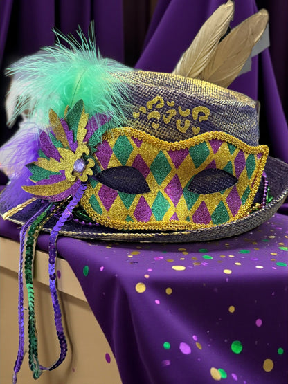 Blu Coconut Mardi Gras Fedora