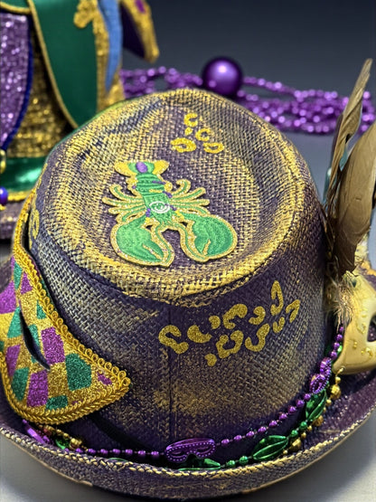 Blu Coconut Mardi Gras Fedora