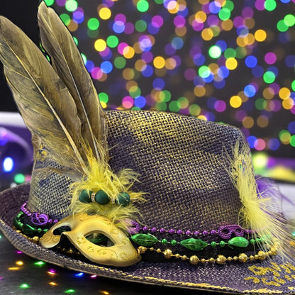 Blu Coconut Mardi Gras Fedora