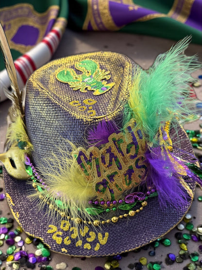Blu Coconut Mardi Gras Fedora