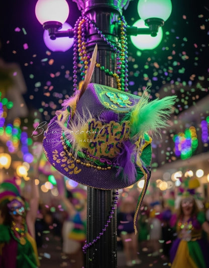 Blu Coconut Mardi Gras Fedora