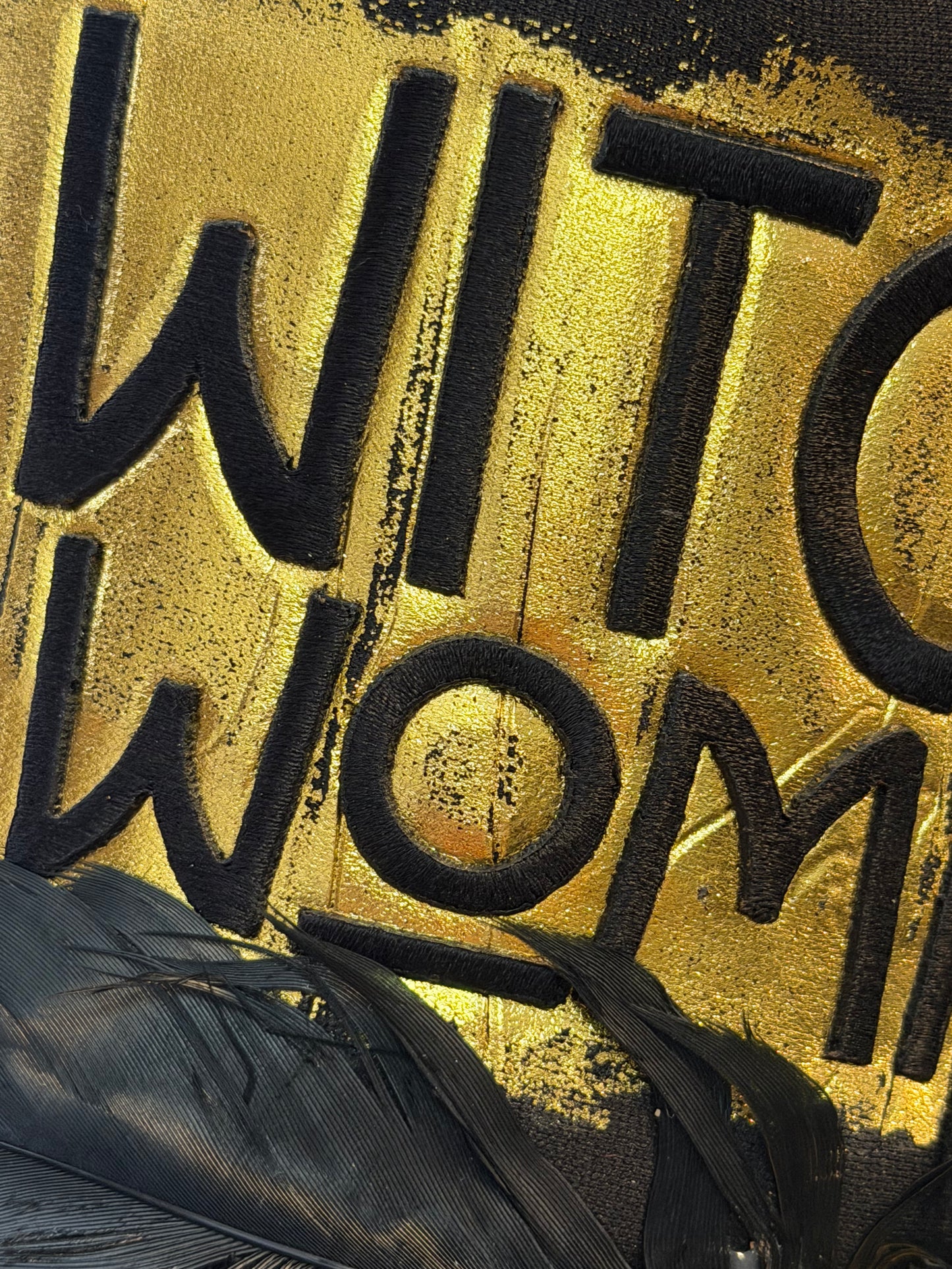 Blu Coconut Black & Gold Witchy Woman Trucker Hat