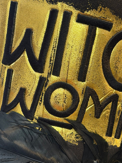 Blu Coconut Black & Gold Witchy Woman Trucker Hat