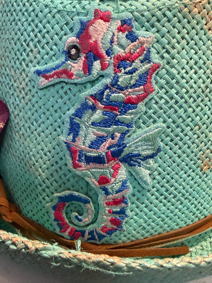 Blu Coconut Coastal Crab Fedora 🌊🌺🦀