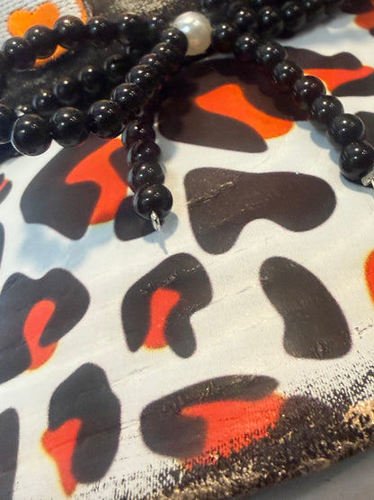 Blu Coconut Black & Orange Cute Ghost Trucker Hat
