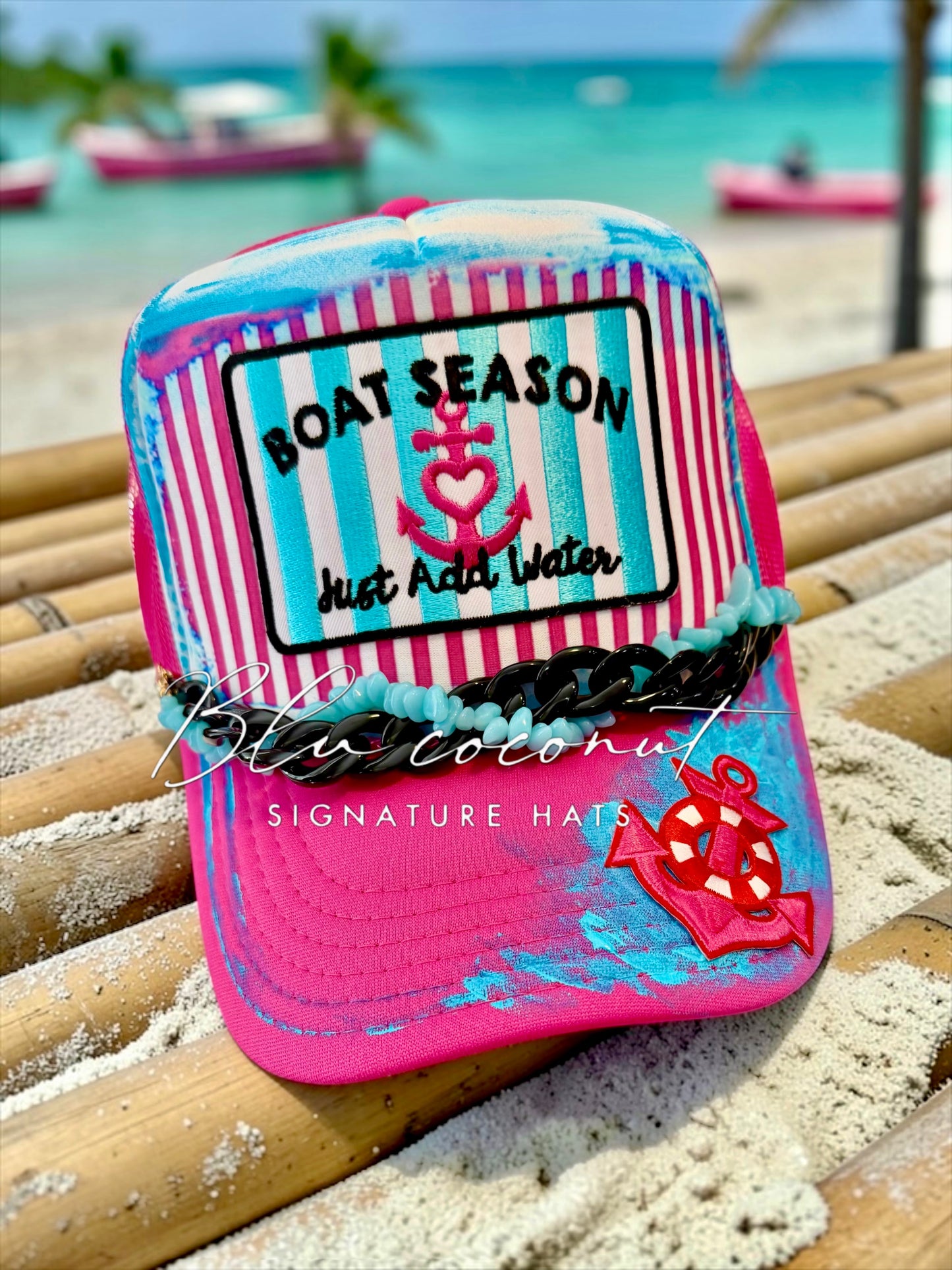 Blu Coconut Boat Season Trucker