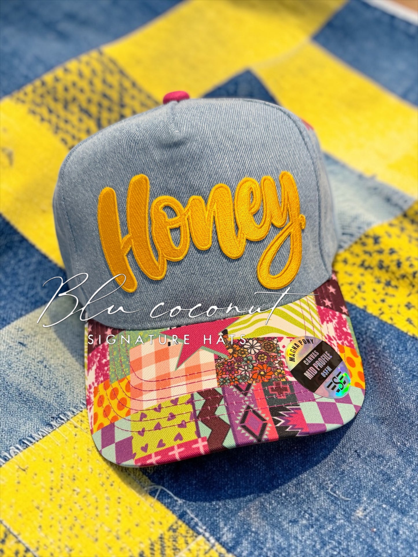 Blu Coconut Honey Mid Profile Canvas Trucker