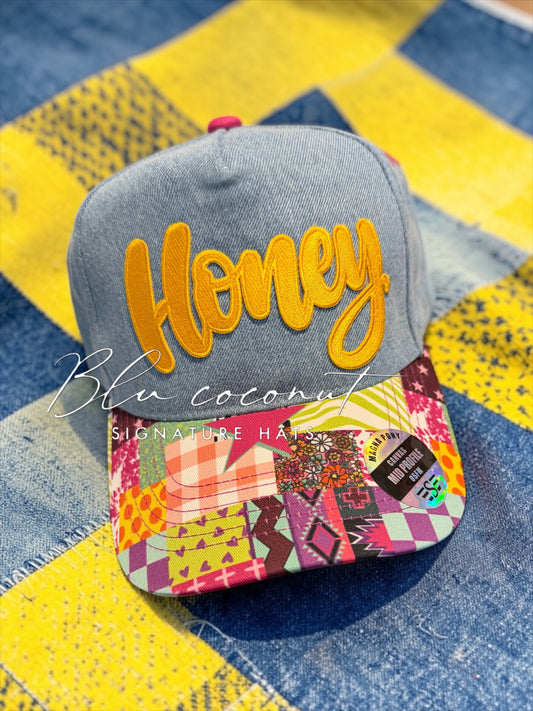 Blu Coconut Honey Mid Profile Canvas Trucker