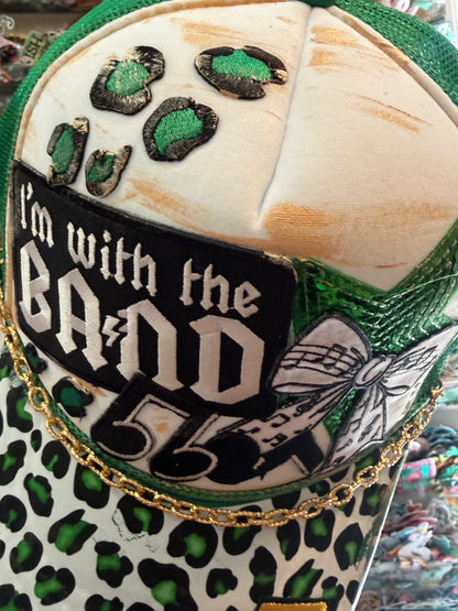 Blu Coconut Green Band Trucker Hat