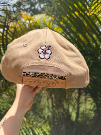 Blu Coconut Embroidered Canvas Mid-Profile Snapback! 🥥
