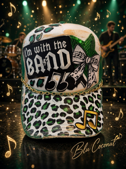 Blu Coconut Green Band Trucker Hat