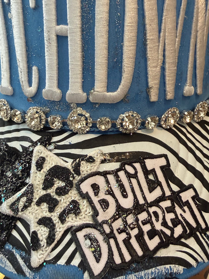 Blu Coconut Blue, white and Black Football Trucker Hat