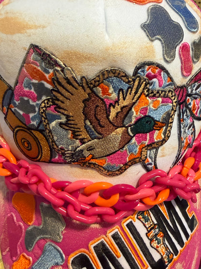Blu Coconut Hot Pink Duck Hunting Trucker Hat