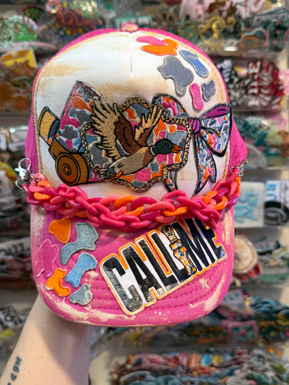 Blu Coconut Hot Pink Duck Hunting Trucker Hat