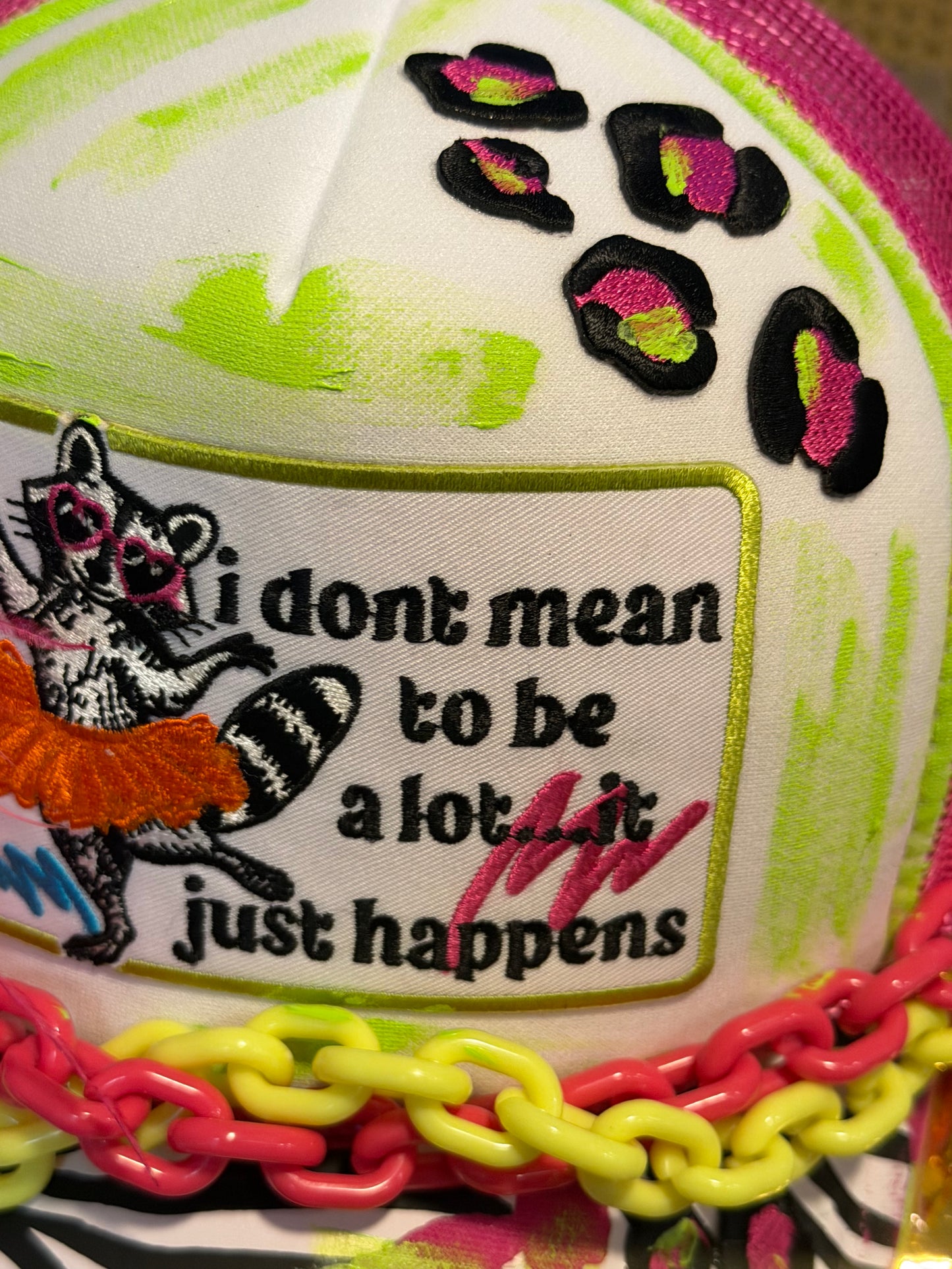 Blu Coconut Hot Pink Raccoon Trucker Hat